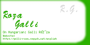 roza galli business card